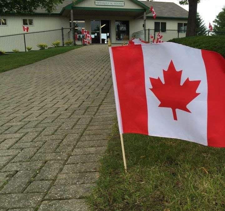 Happy Canada Day!  Yes we are open 9 to 9.  Practice every club on our driving range, short iron tee deck, chipping area and putting green!  Play a round of miniature golf too!
