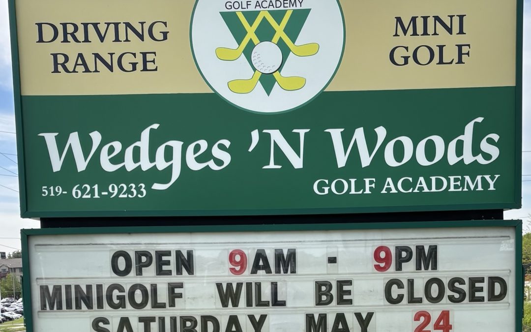 Minigolf closed Saturday May 24th.